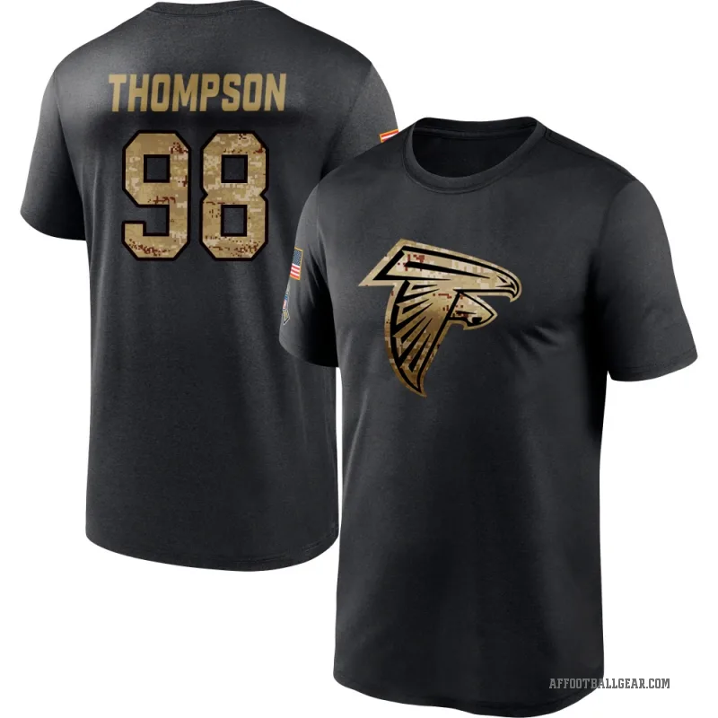 Anterio Thompson Men's Black Atlanta Falcons 2020 Salute To Service Performance T-Shirt