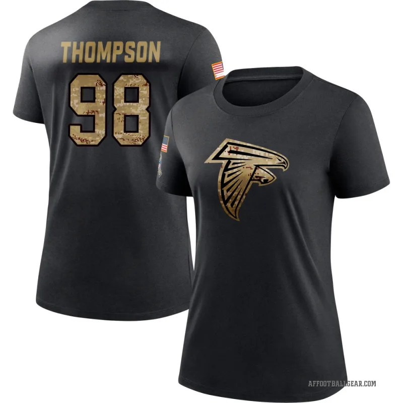 Anterio Thompson Women's Black Atlanta Falcons 2020 Salute To Service Performance T-Shirt