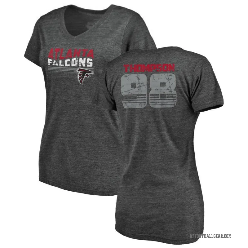 Anterio Thompson Women's Black Atlanta Falcons Retro V-Neck T-Shirt -