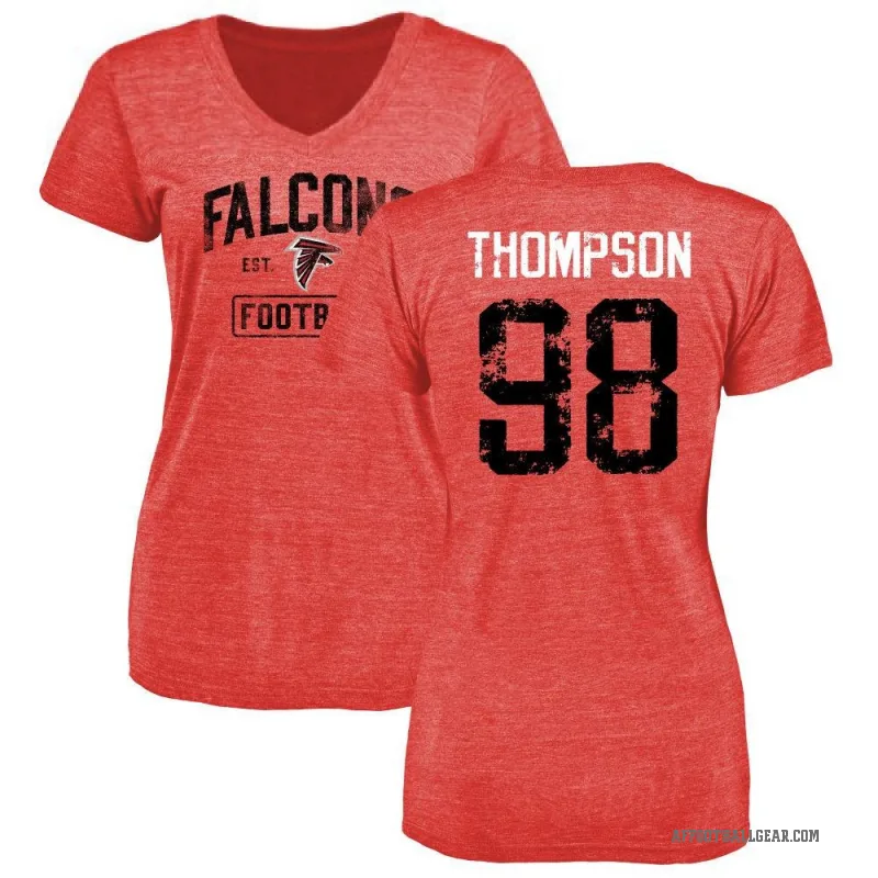 Anterio Thompson Women's Red Atlanta Falcons Distressed T-Shirt -
