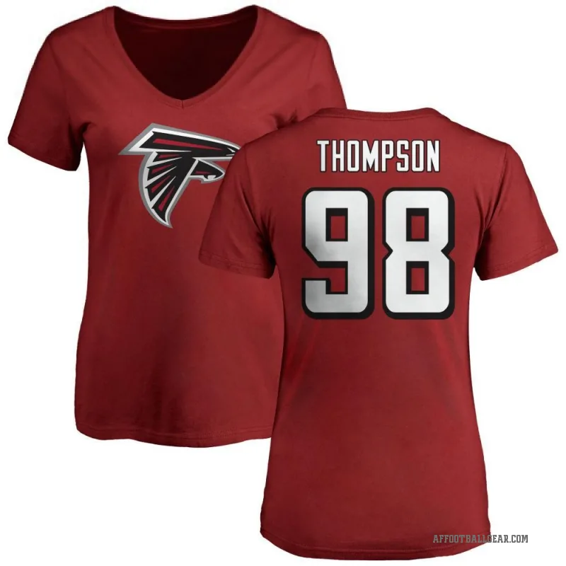 Anterio Thompson Women's Red Atlanta Falcons Logo Slim Fit T-Shirt -