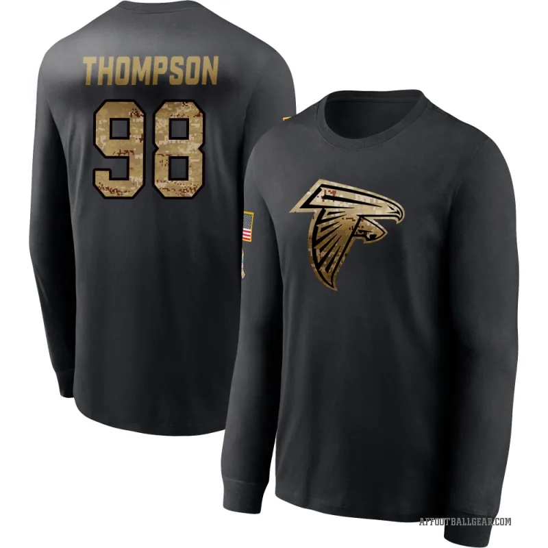 Anterio Thompson Youth Black Atlanta Falcons 2020 Salute To Service Sideline Performance Long Sleeve T-Shirt