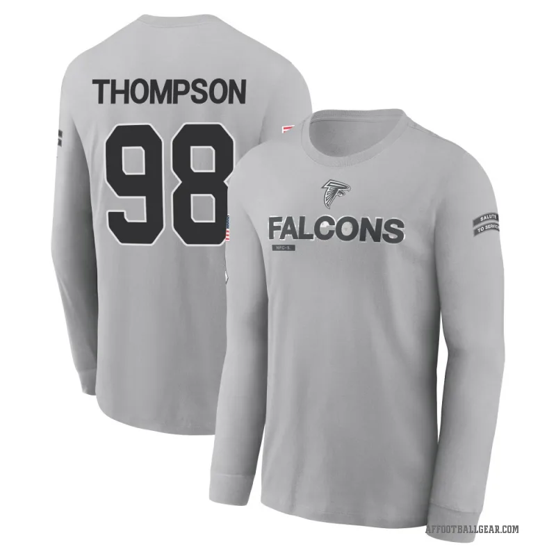 Anterio Thompson Youth Gray Atlanta Falcons 2024 Salute to Service Long Sleeve T-Shirt