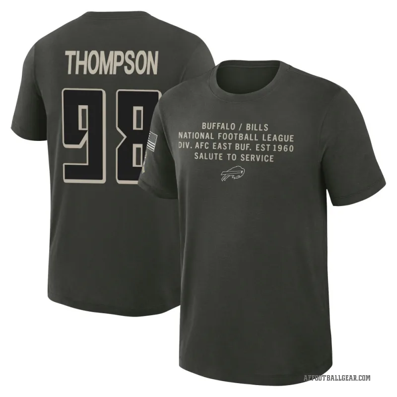 Anterio Thompson Youth Green Atlanta Falcons Dark/ 2025 Salute to Service Sideline Slub T-Shirt