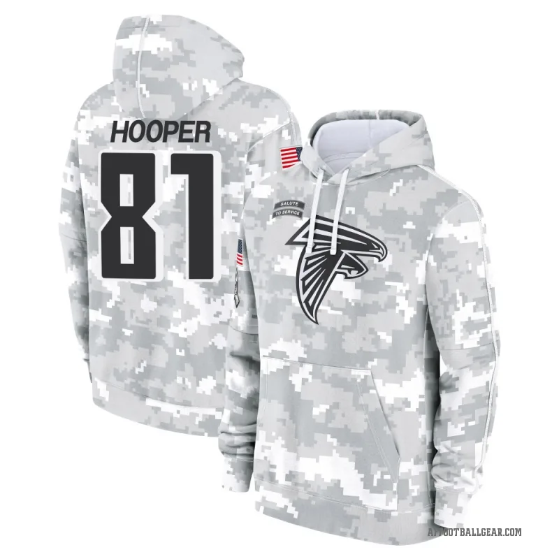 Austin Hooper Men's Camo Atlanta Falcons Arctic 2024 Salute to Service Club Fleece Pullover Hoodie