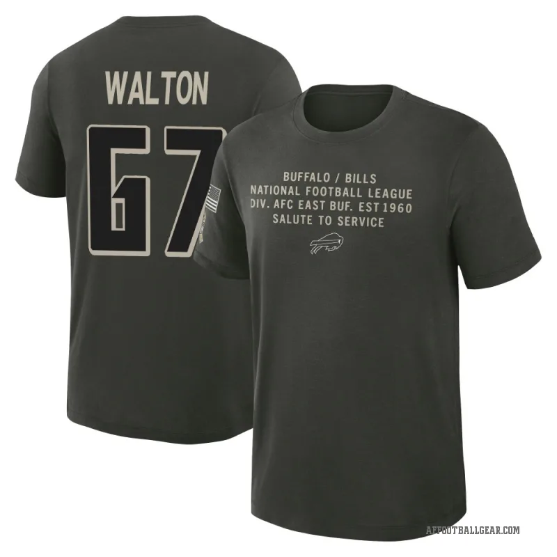 Brandon Walton Men's Green Atlanta Falcons Dark/ 2025 Salute to Service Sideline Slub T-Shirt
