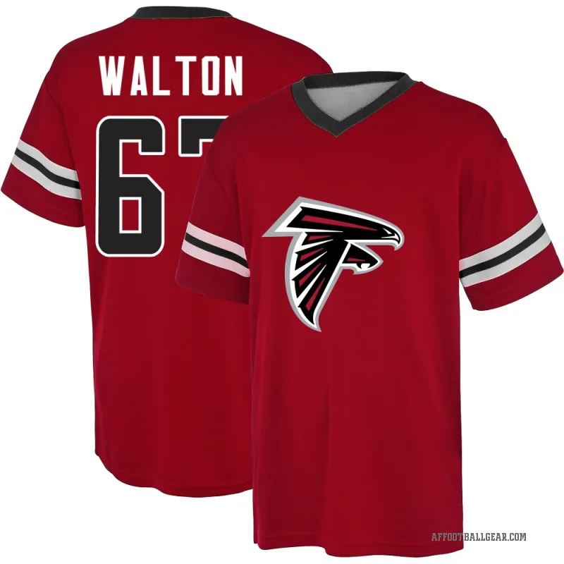 Brandon Walton Youth Red Atlanta Falcons Game Day V-Neck T-Shirt