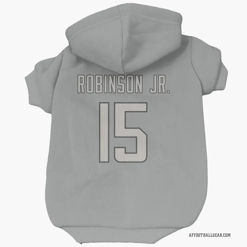 Brian Robinson Jr.  Charcoal Atlanta Falcons  Cat & Dog Pet Hoodie