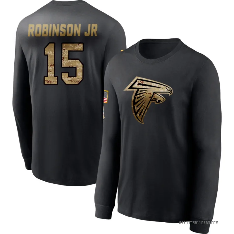 Brian Robinson Jr. Youth Black Atlanta Falcons 2020 Salute To Service Sideline Performance Long Sleeve T-Shirt