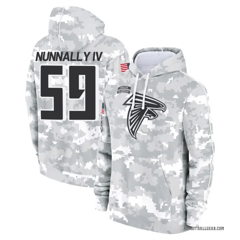 CJ Nunnally IV Men's Camo Atlanta Falcons Arctic 2024 Salute to Service Club Fleece Pullover Hoodie