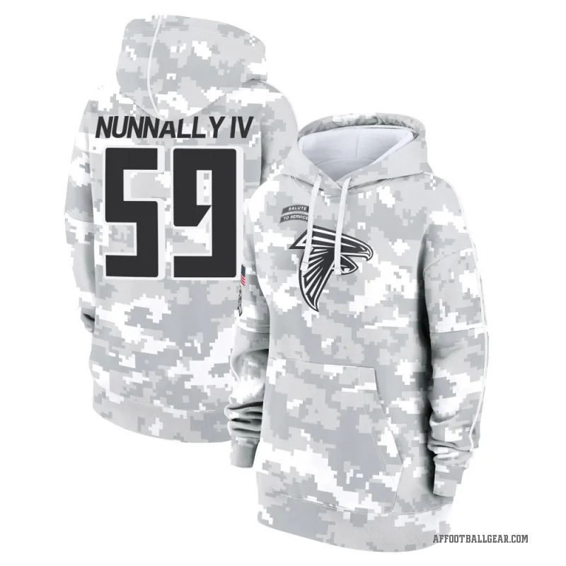 CJ Nunnally IV Women's Camo Atlanta Falcons Arctic 2024 Salute to Service Club Fleece Pullover Hoodie