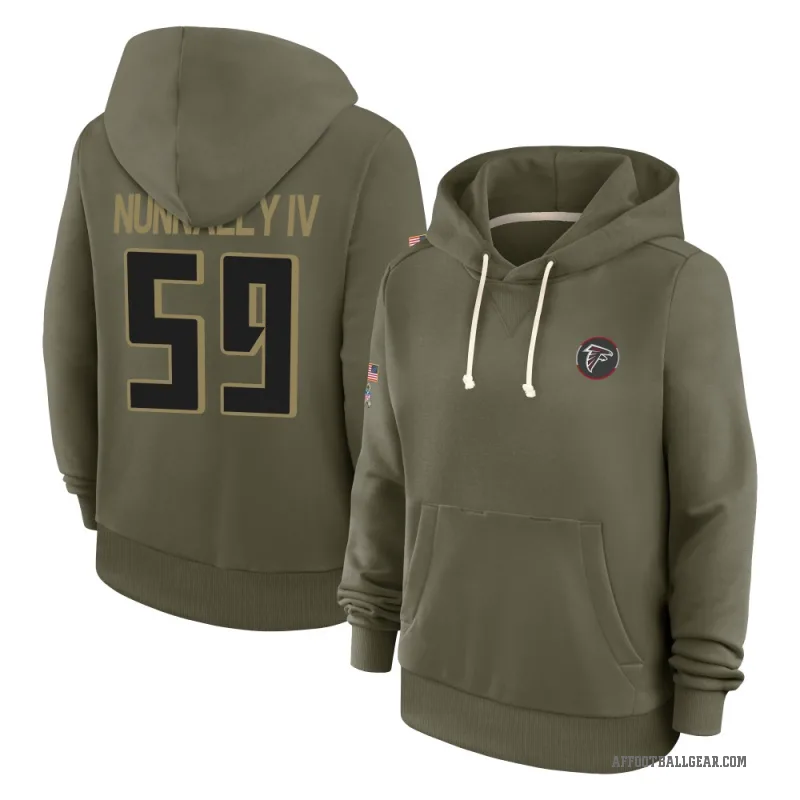 CJ Nunnally IV Women's Olive Atlanta Falcons 2025 Salute to Service Hoodie
