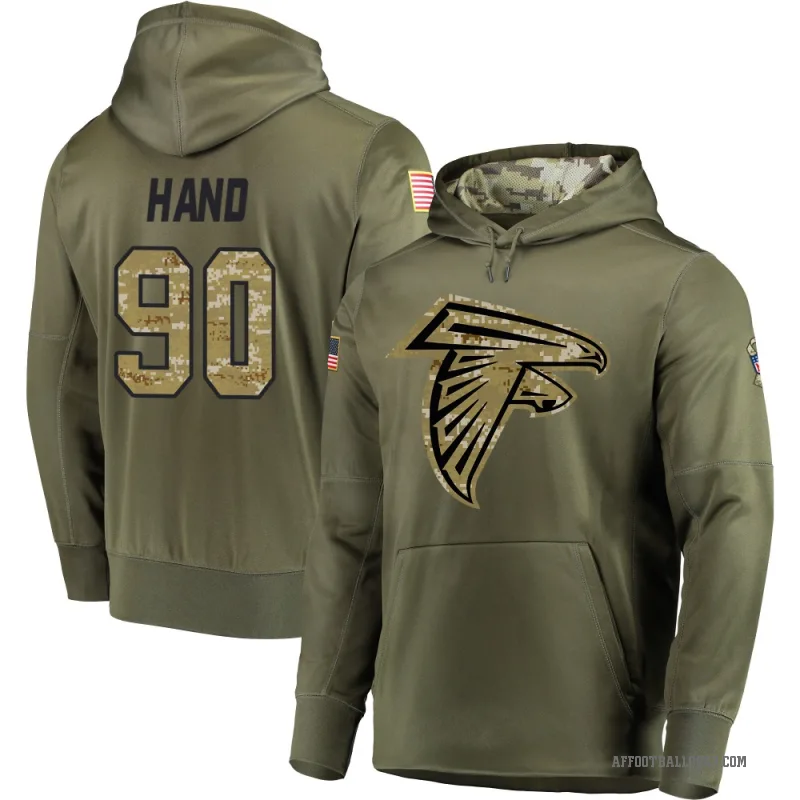 Da'Shawn Hand Youth Olive Atlanta Falcons Salute to Service Pullover Hoodie