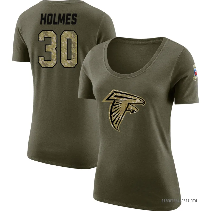Darnay Holmes Women's Olive Atlanta Falcons Salute to Service Scoop Neck T-Shirt