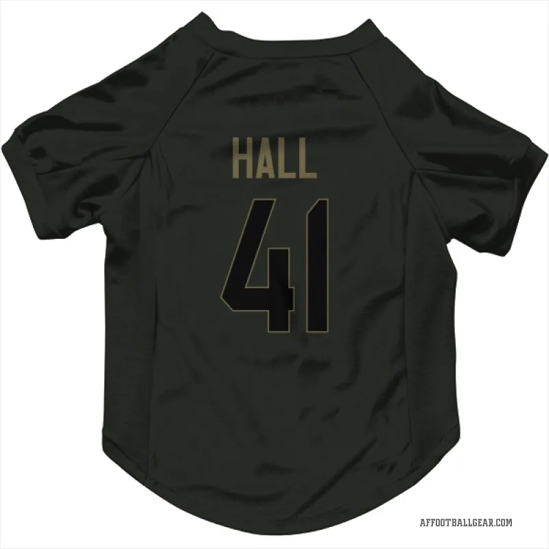 Darren Hall  Black Atlanta Falcons  Service Cat & Dog Pet Jersey