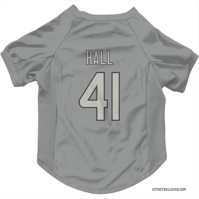 Darren Hall  Charcoal Atlanta Falcons  Cat & Dog Pet Jersey