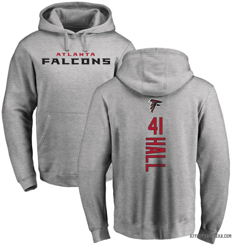 Darren Hall Men's Atlanta Falcons Pro Line Ash Backer Pullover Hoodie