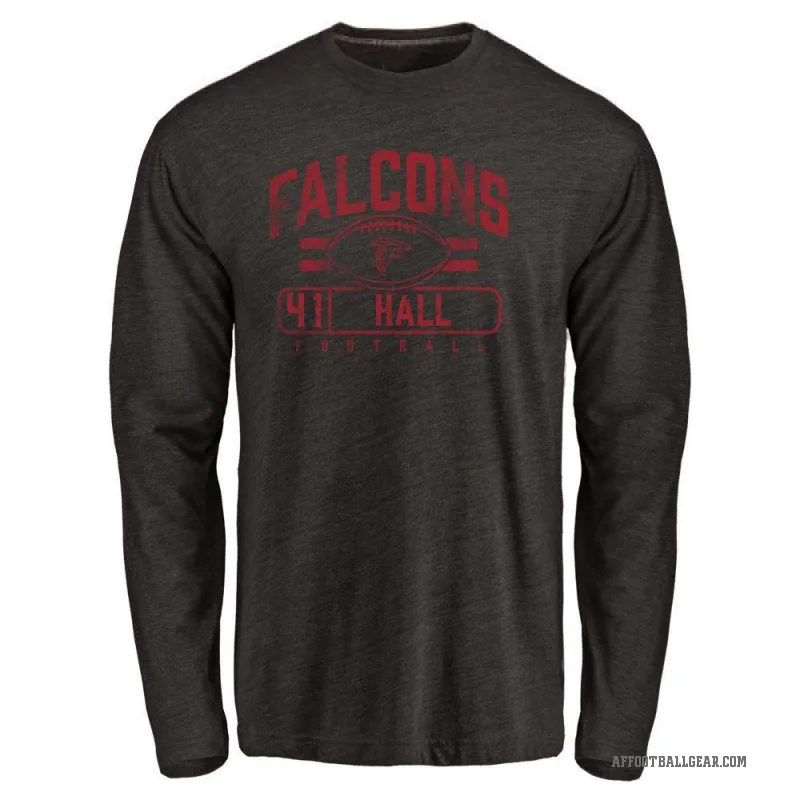 Darren Hall Men's Black Atlanta Falcons Flanker Long Sleeve T-Shirt -