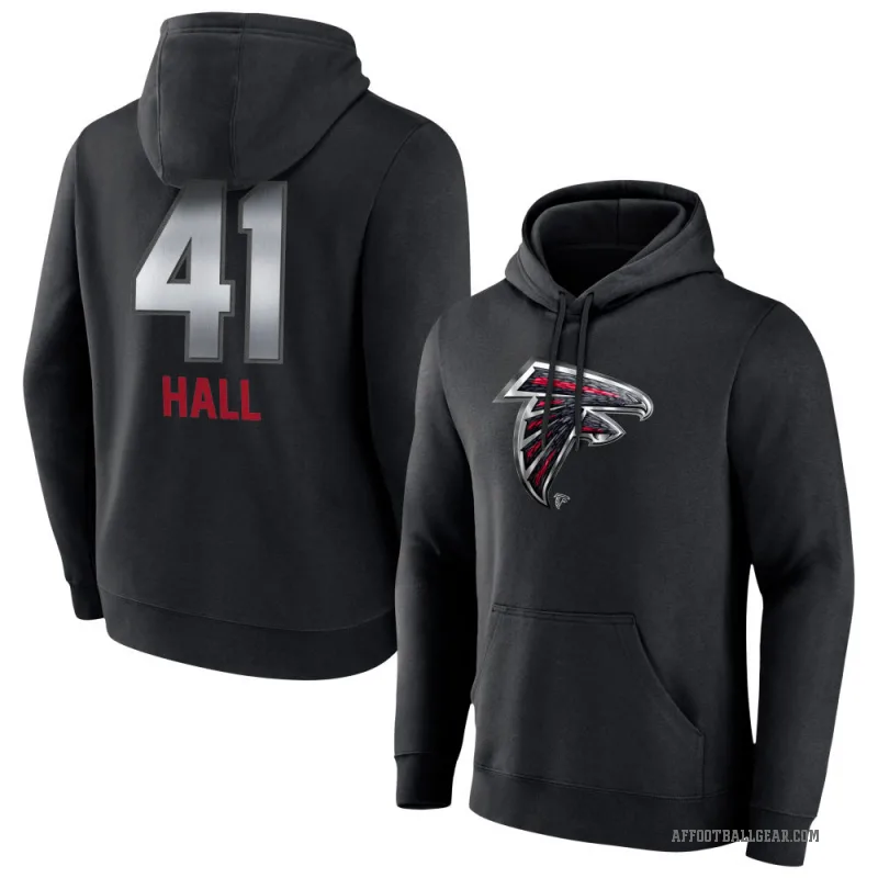 Darren Hall Men's Black Atlanta Falcons Midnight Mascot Pullover Hoodie