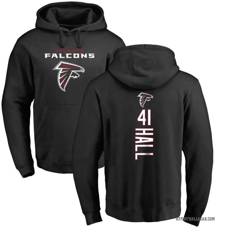 Darren Hall Men's Black Atlanta Falcons Pro Line Backer Pullover Hoodie