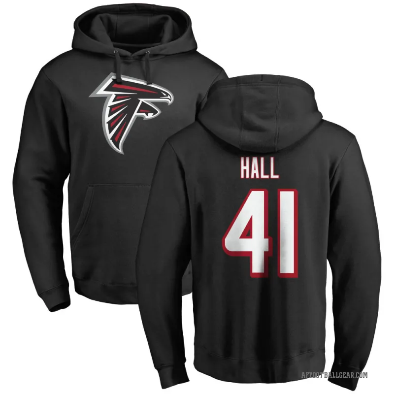 Darren Hall Men's Black Atlanta Falcons Pro Line Logo Pullover Hoodie