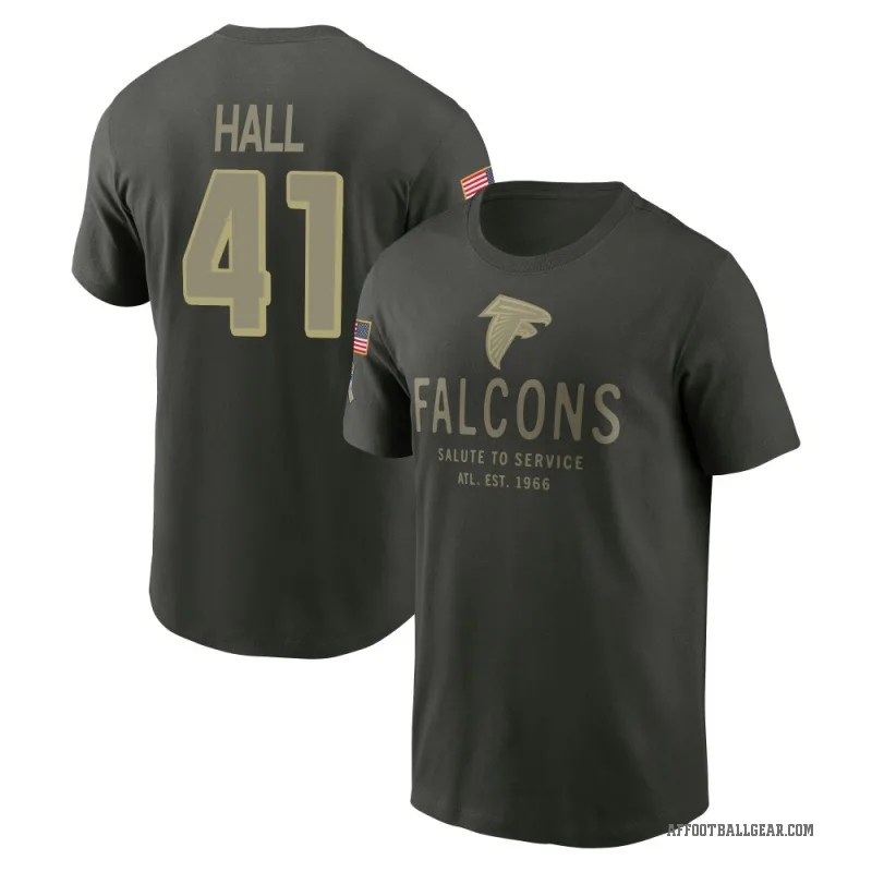 Darren Hall Men's Green Atlanta Falcons Forest/ 2025 Salute to Service Sideline Primary Edge T-Shirt