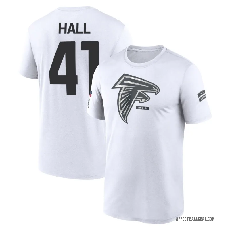 Darren Hall Men's White Atlanta Falcons 2024 Salute to Service Performance T-Shirt