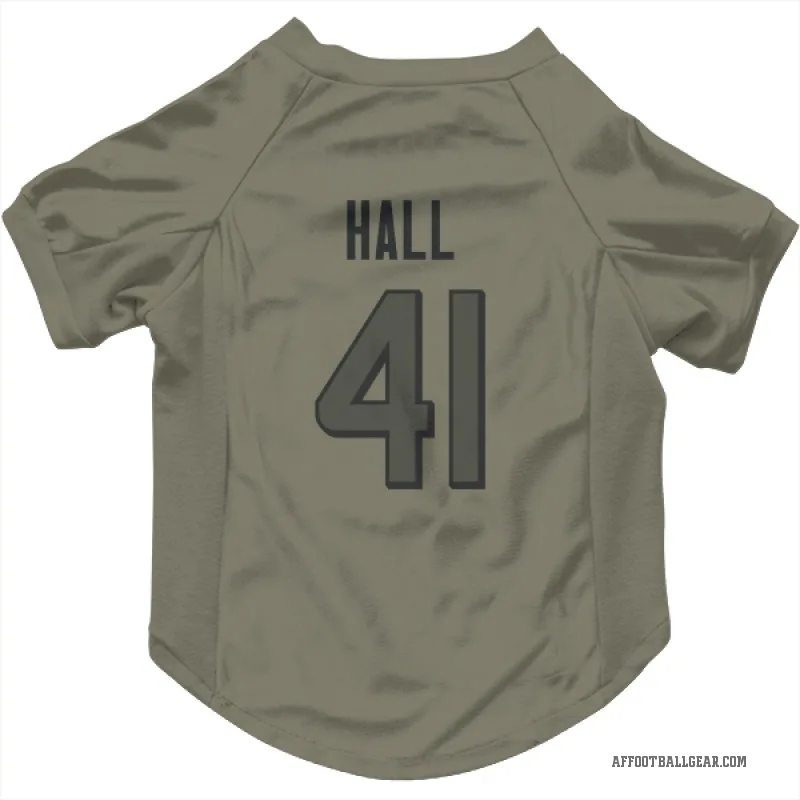 Darren Hall  Olive Atlanta Falcons  Cat & Dog Pet Jersey