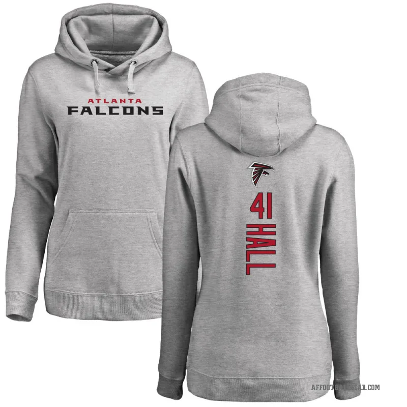 Darren Hall Women's Atlanta Falcons Pro Line Ash Backer Pullover Hoodie