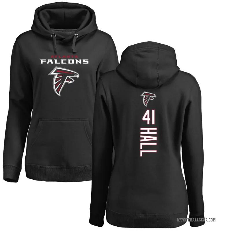 Darren Hall Women's Black Atlanta Falcons Pro Line Backer Pullover Hoodie