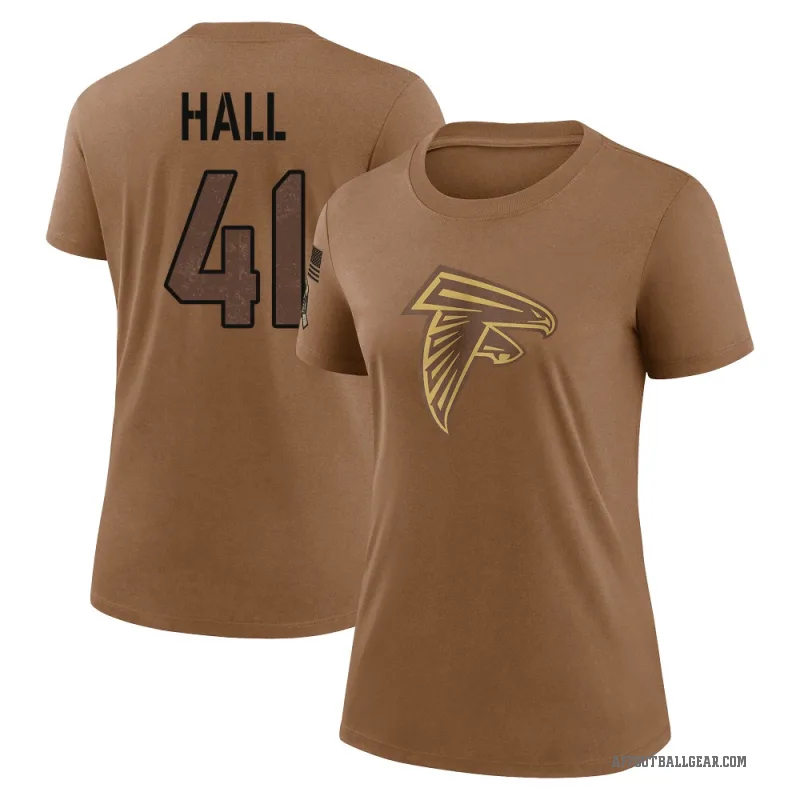 Darren Hall Women's Brown Atlanta Falcons 2023 Salute To Service Performance T-Shirt