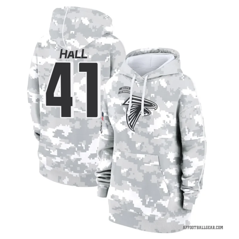 Darren Hall Women's Camo Atlanta Falcons Arctic 2024 Salute to Service Club Fleece Pullover Hoodie