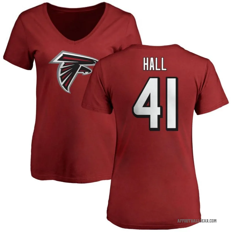 Darren Hall Women's Red Atlanta Falcons Logo Slim Fit T-Shirt -