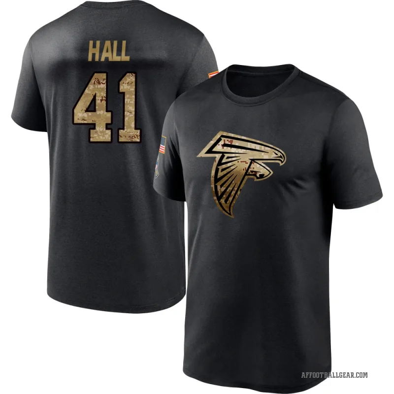 Darren Hall Youth Black Atlanta Falcons 2020 Salute To Service Performance T-Shirt