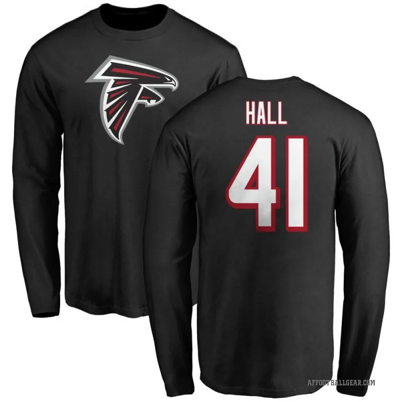 Darren Hall Youth Black Atlanta Falcons Logo Long Sleeve T-Shirt -
