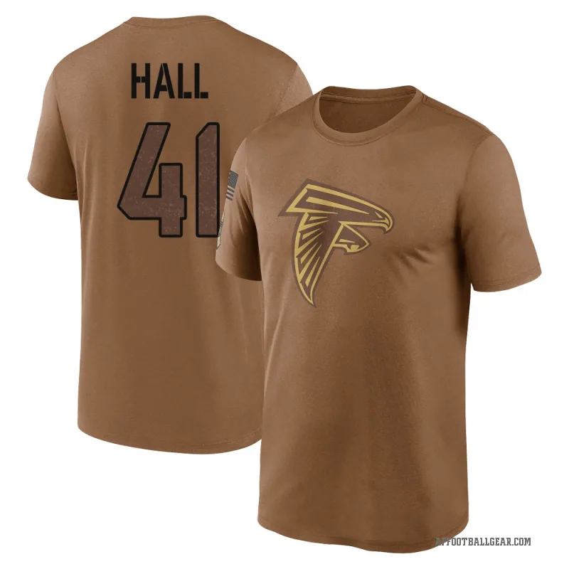 Darren Hall Youth Brown Atlanta Falcons 2023 Salute To Service Performance T-Shirt