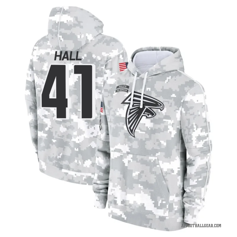 Darren Hall Youth Camo Atlanta Falcons Arctic 2024 Salute to Service Club Fleece Pullover Hoodie
