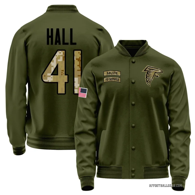 Darren Hall Youth Olive Atlanta Falcons Salute to Service Sideline Performance Jacket