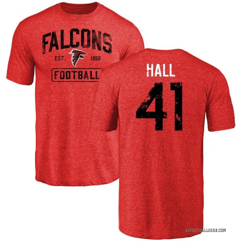 Darren Hall Youth Red Atlanta Falcons Distressed T-Shirt -