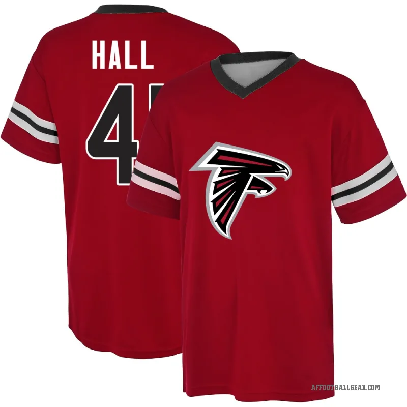 Darren Hall Youth Red Atlanta Falcons Game Day V-Neck T-Shirt