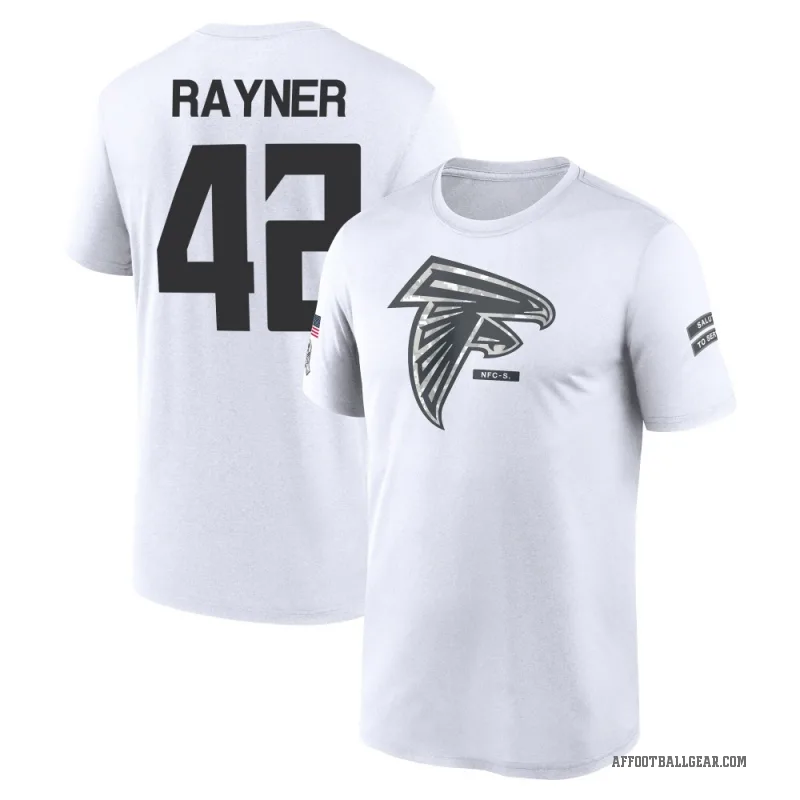 Daveren Rayner Youth White Atlanta Falcons 2024 Salute to Service Performance T-Shirt