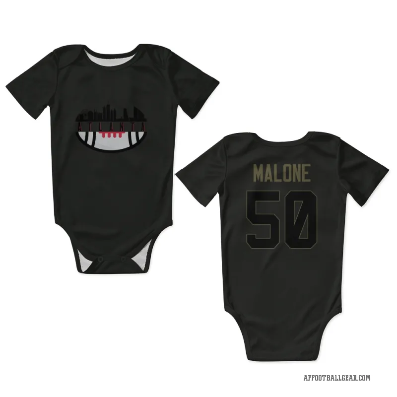 DeAngelo Malone  Black Atlanta Falcons  Service Newborn & Infant Bodysuit