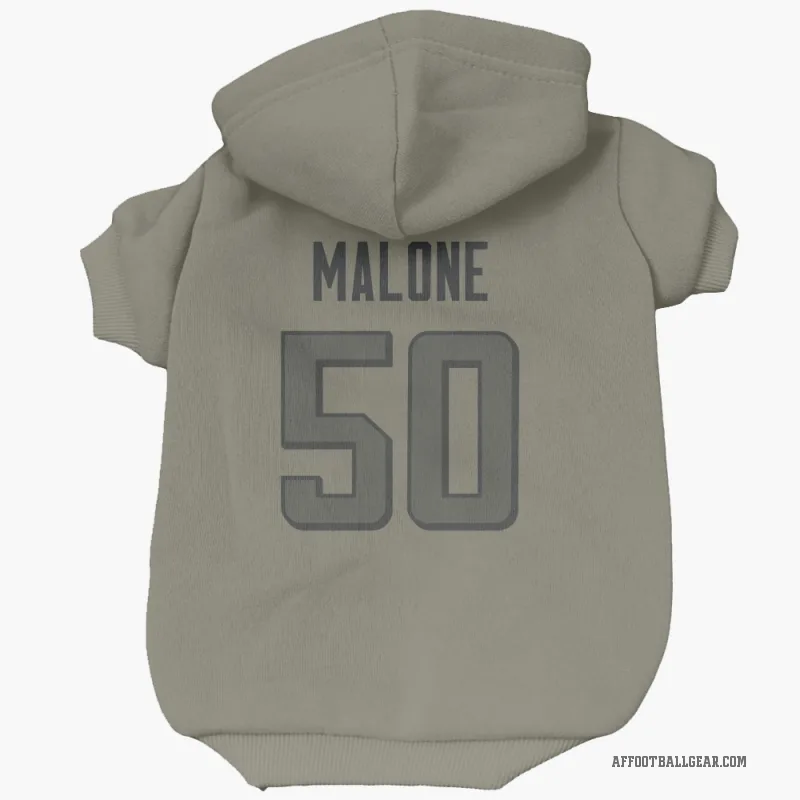 DeAngelo Malone  Olive Atlanta Falcons  Cat & Dog Pet Hoodie