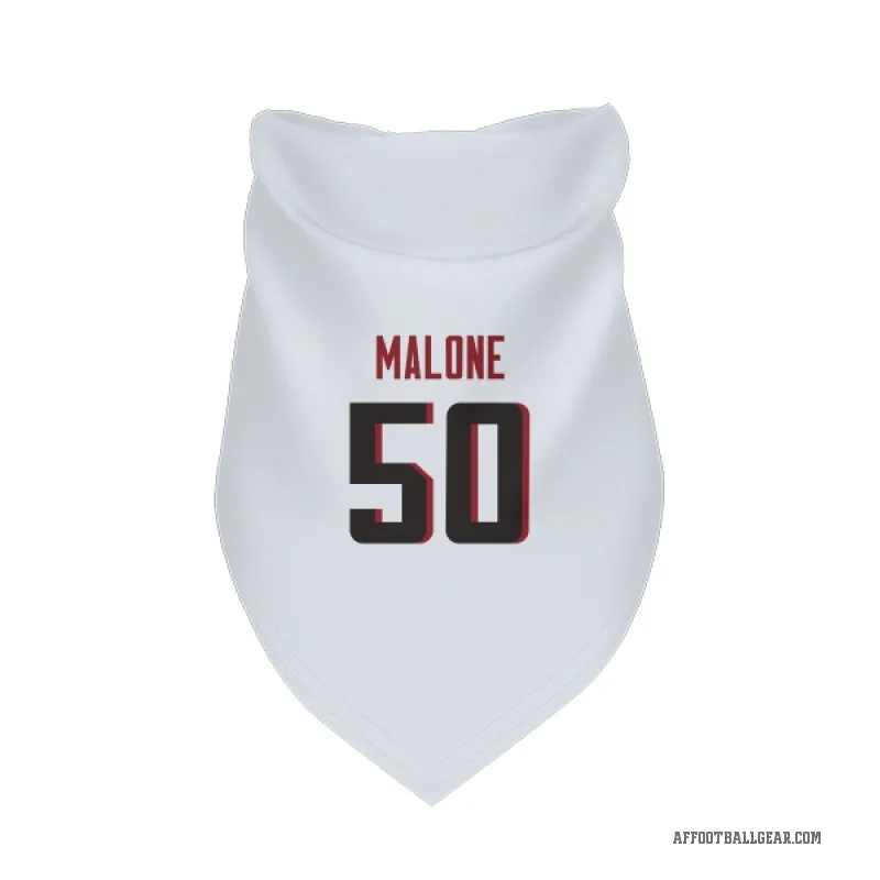 DeAngelo Malone  White Atlanta Falcons  Cat & Dog Pet Bandana
