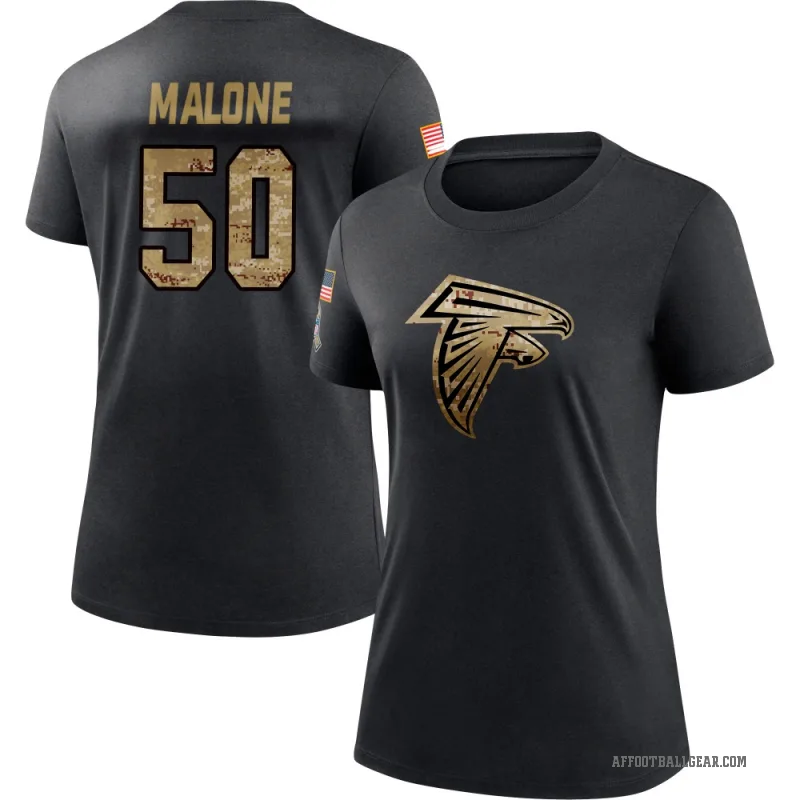 DeAngelo Malone Women's Black Atlanta Falcons 2020 Salute To Service Performance T-Shirt