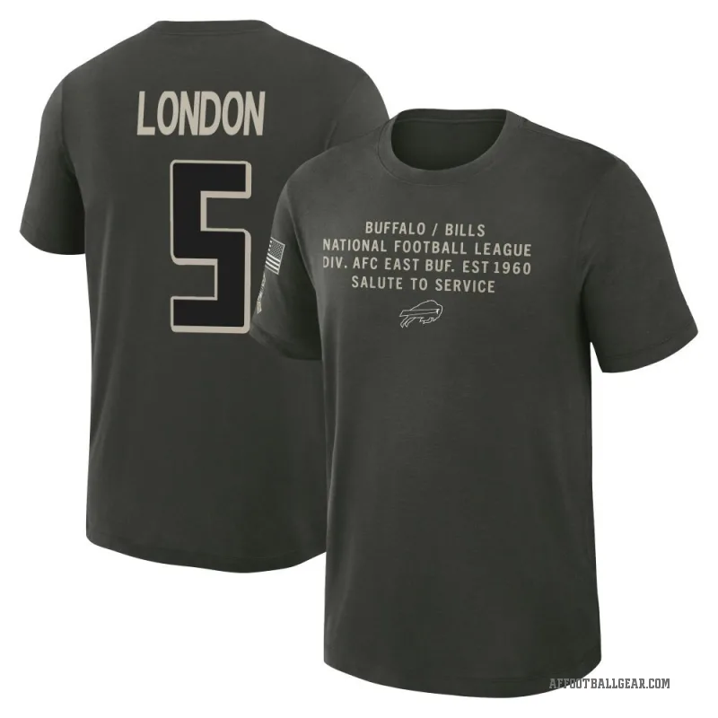Drake London Men's Green Atlanta Falcons Dark/ 2025 Salute to Service Sideline Slub T-Shirt