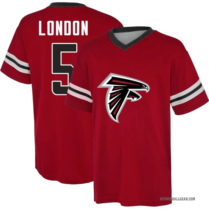 Drake London Men's Red Atlanta Falcons Game Day V-Neck T-Shirt
