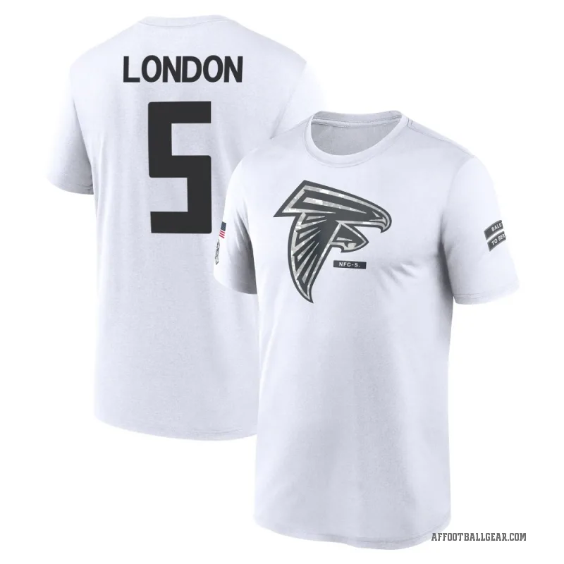 Drake London Men's White Atlanta Falcons 2024 Salute to Service Performance T-Shirt