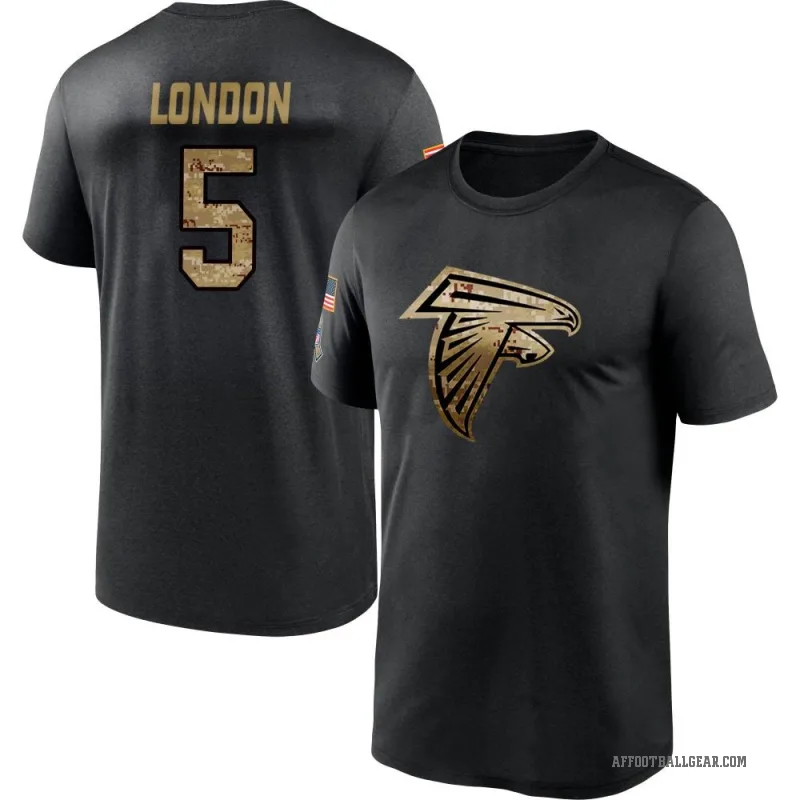Drake London Youth Black Atlanta Falcons 2020 Salute To Service Performance T-Shirt