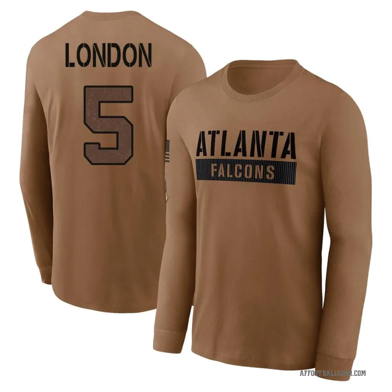 Drake London Youth Brown Atlanta Falcons 2023 Salute To Service Long Sleeve T-Shirt